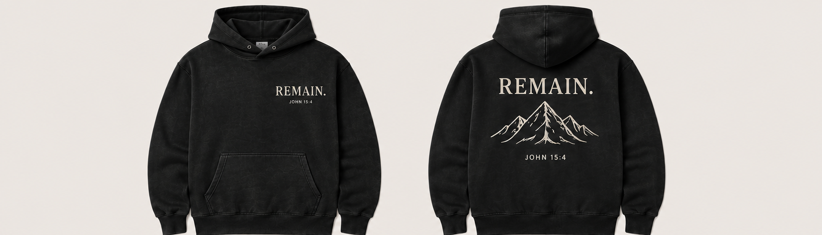 Washed Black Remain Hoodie